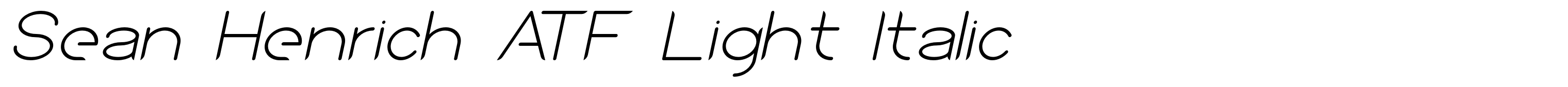 Sean Henrich ATF Light Italic
